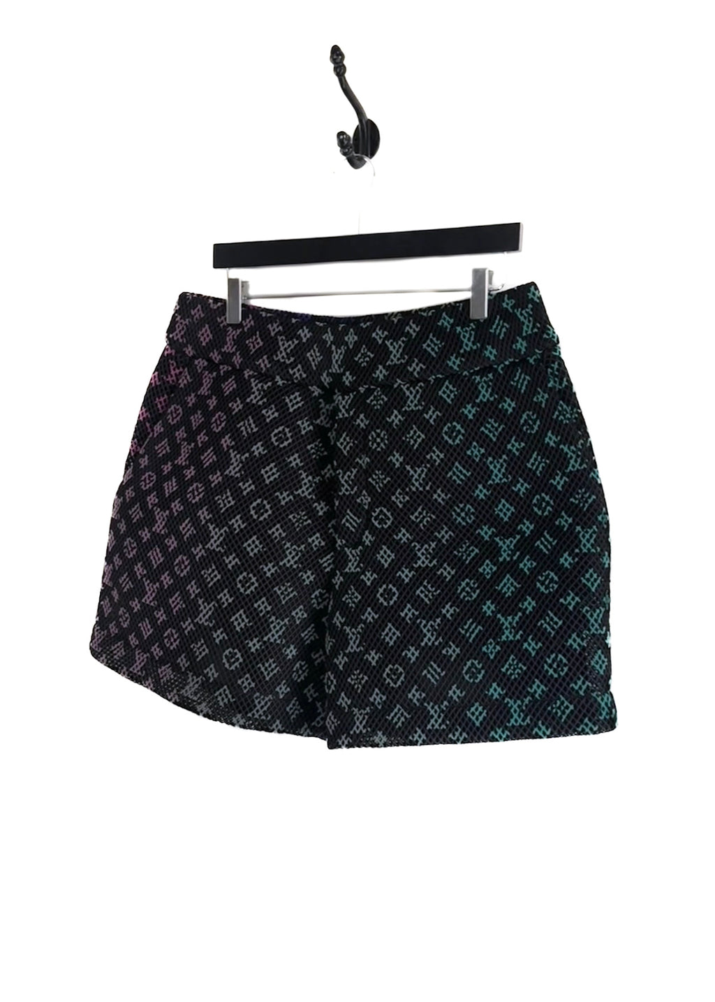 Louis Vuitton Black Monogram Multicolor Mesh Shorts