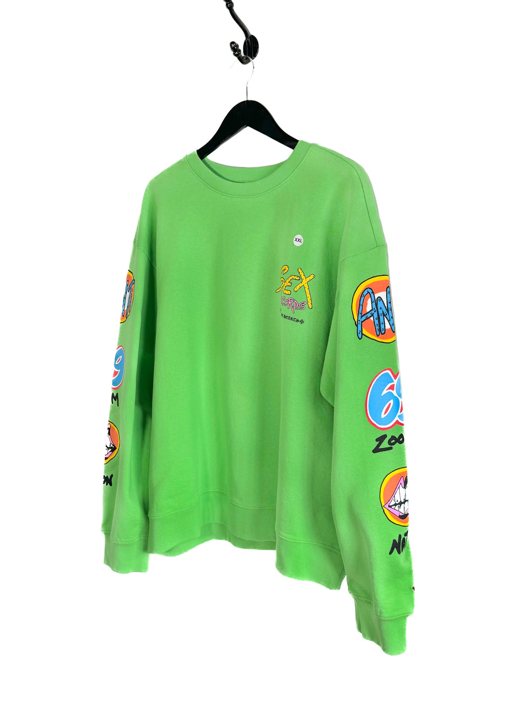 Chrome Hearts Matty Boy Sex Records Neon Green Sweatshirt