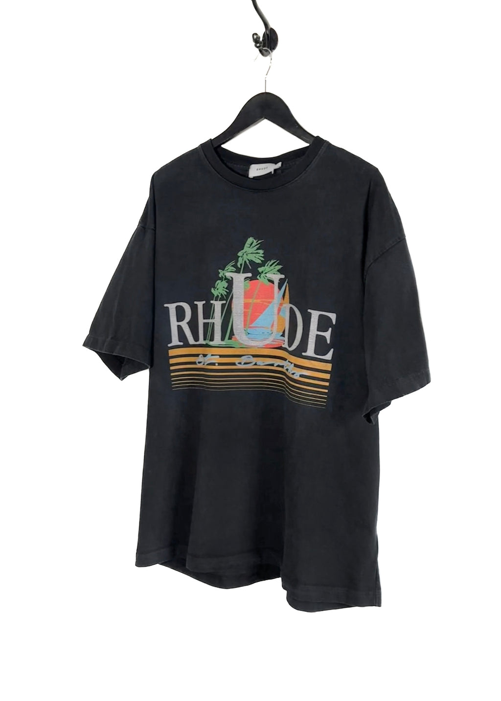Rhude St. Barths Black Logo Oversized  T-shirt