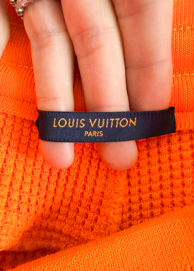 Louis Vuitton 2021 Bright Orange Damier Pockets Jogger Shorts