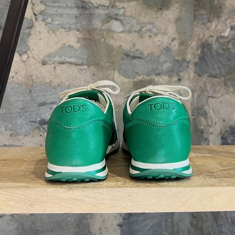 Tod's Green Leather Sneakers