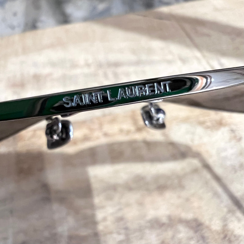 Lunettes de soleil aviateur argentées Saint Laurent Classic 11