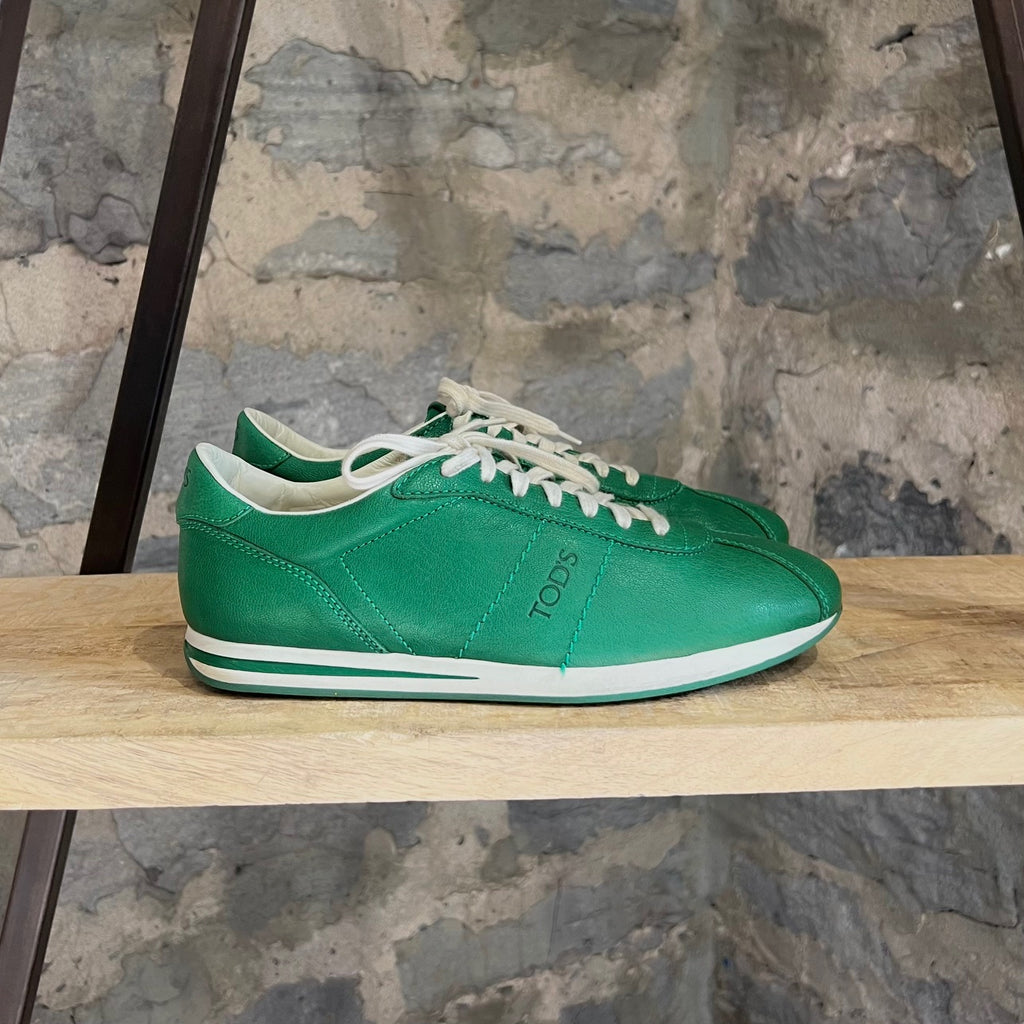 Tod's Green Leather Sneakers