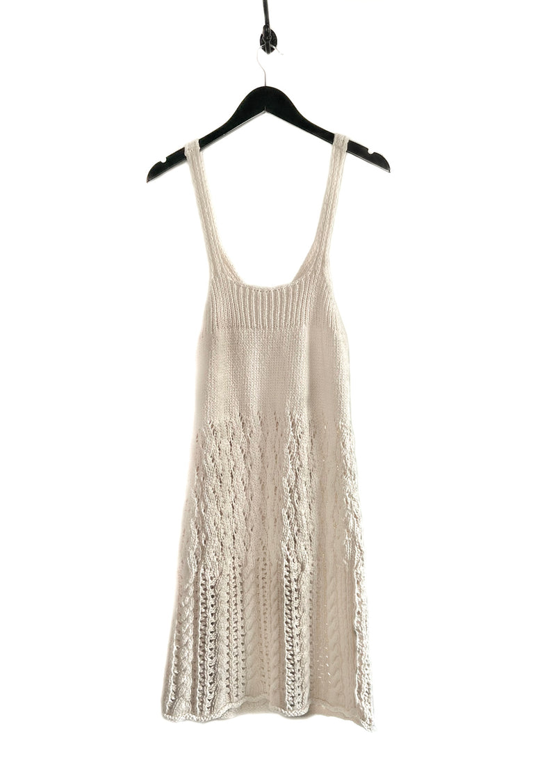 Mini-robe débardeur en crochet Kamillo beige Acne Studios