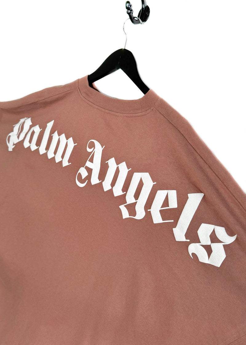 T-shirt avec logo blanc marron clair Palm Angels