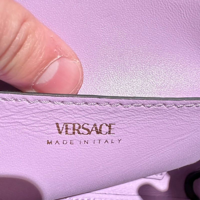 Petit sac à main 2 voies La Medusa en cuir lilas Versace