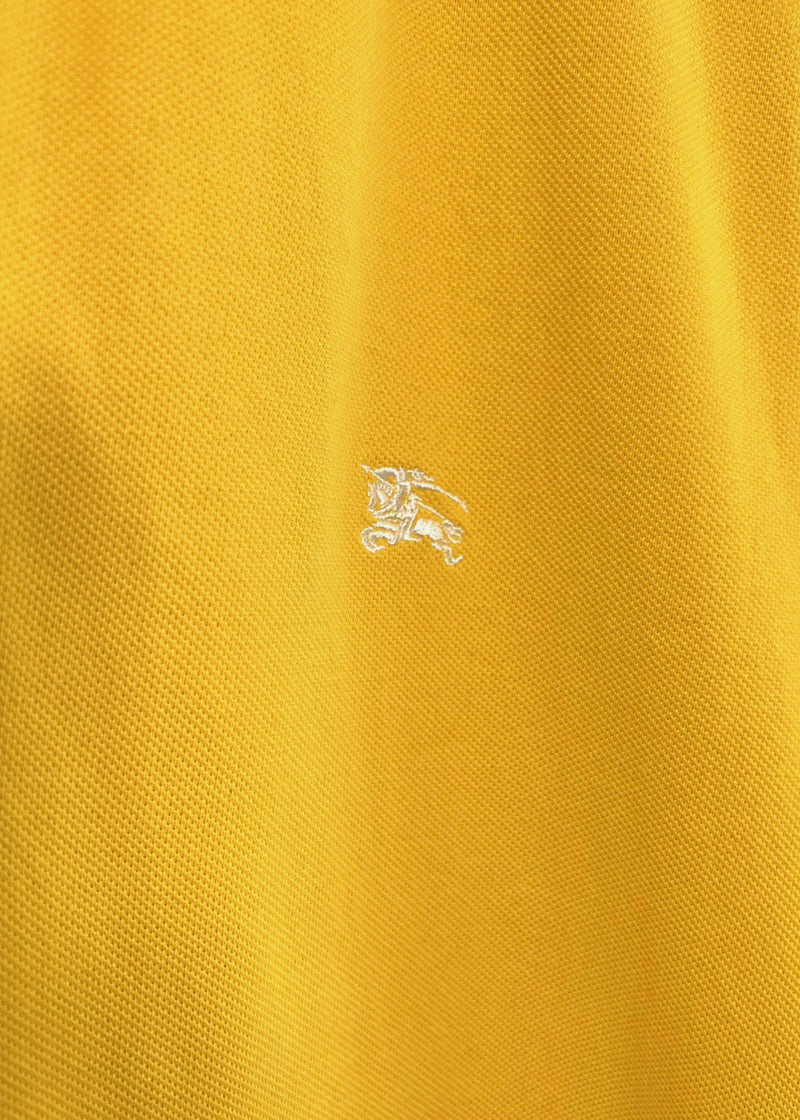 Polo en coton piqué jaune Burberry
