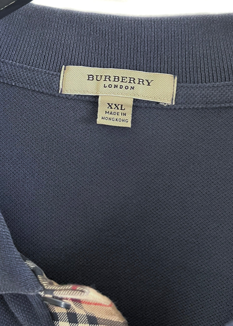 Burberry Grey Piqué Cotton Polo