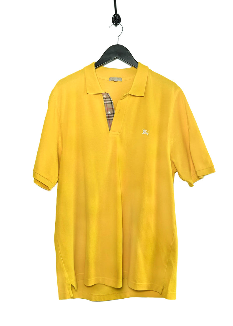 Burberry Yellow Piqué Cotton Polo