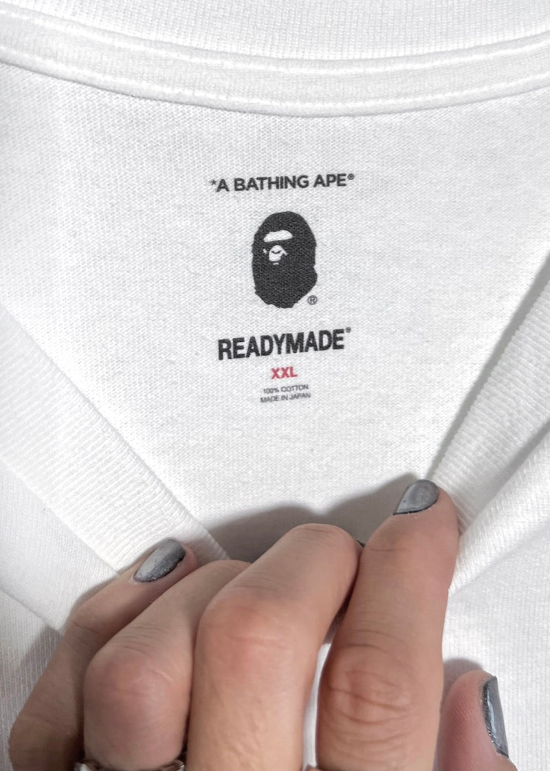 Bape x Readymade x3 pack White Printed T-shirts