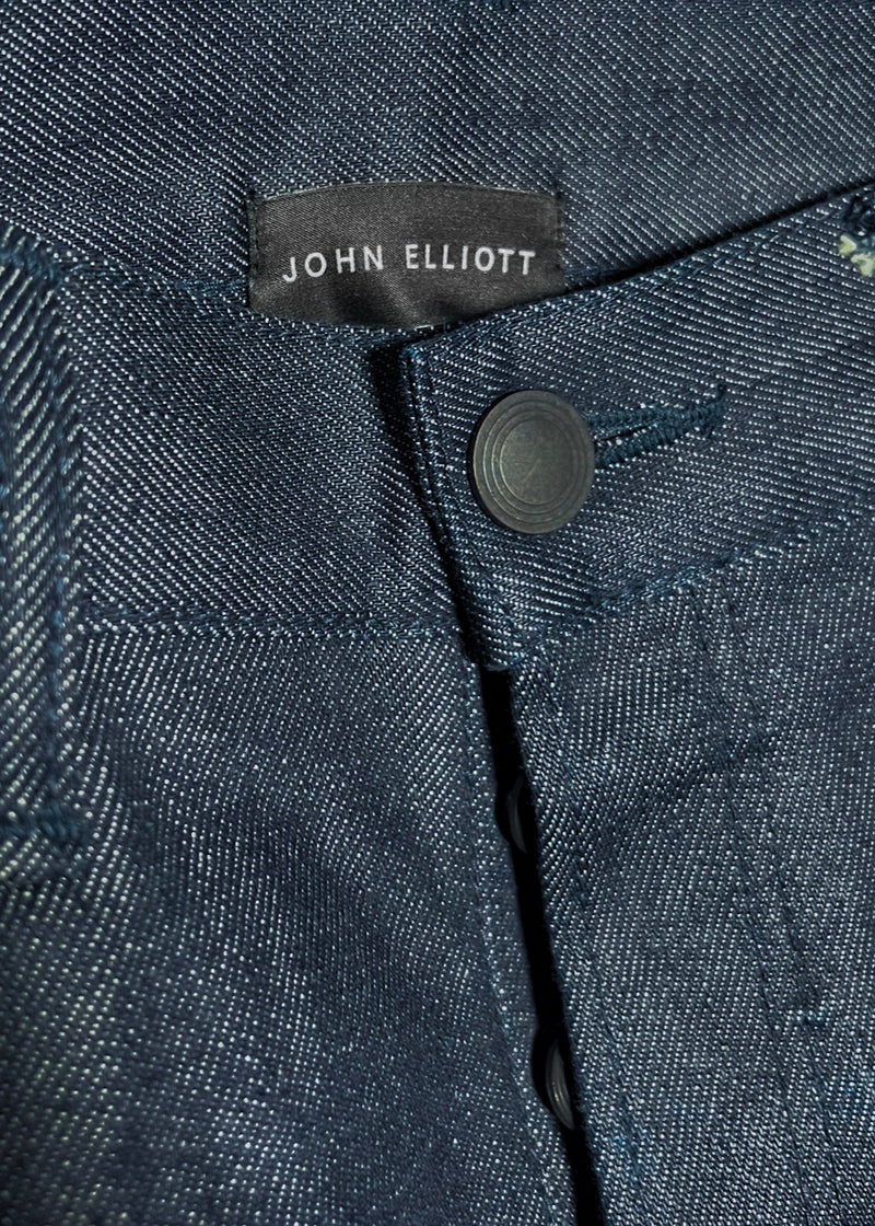 John Elliott Dark Blue Raw Denim Jeans