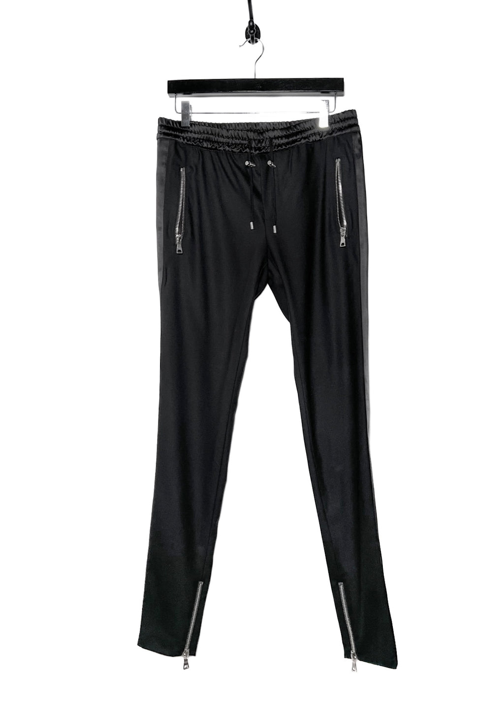 Balmain Black Tuxedo Lounge Zipped Trousers