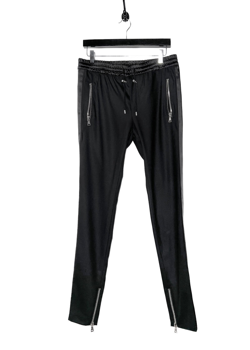 Pantalon zippé Balmain Tuxedo Lounge noir