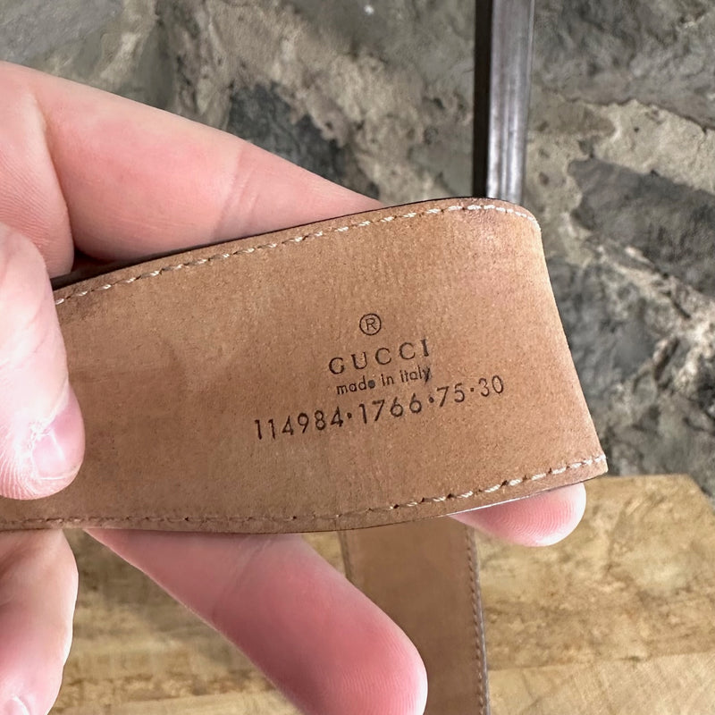 Gucci Interlocking GG Navy Leather Web Accent Belt