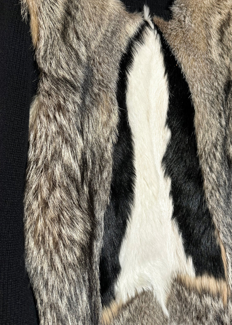 Tom Ford Fox Rabbit Fur Appliqué Cashmere Knit Sweater