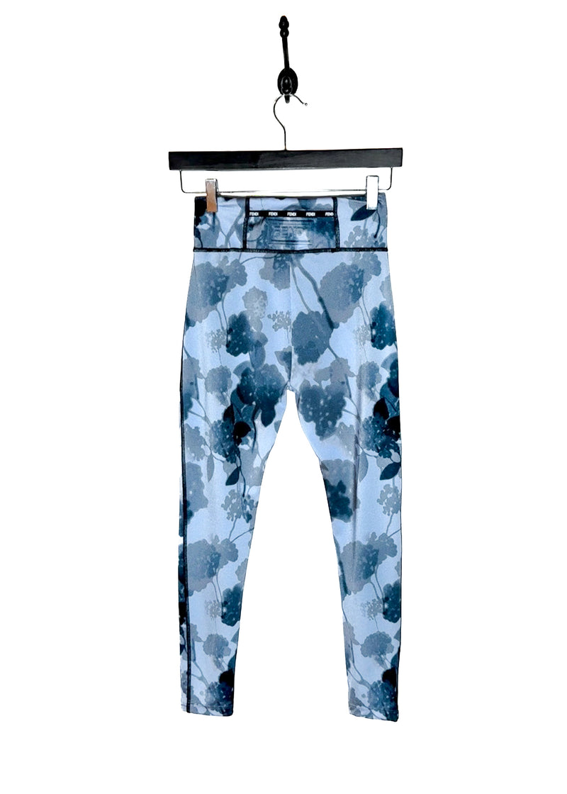 Pantalon legging de performance Fendi Bleu Shady Flowers