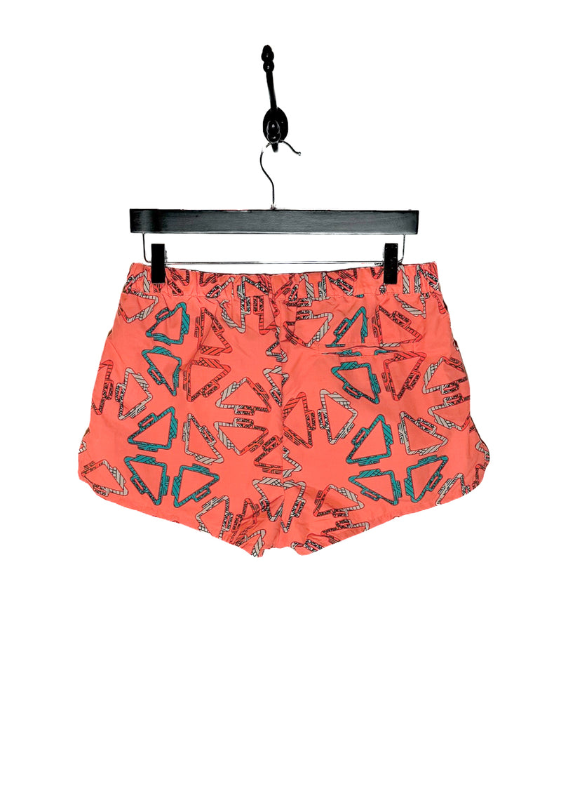 Hermès Coral Pink Triangle Pattern Swim Trunks