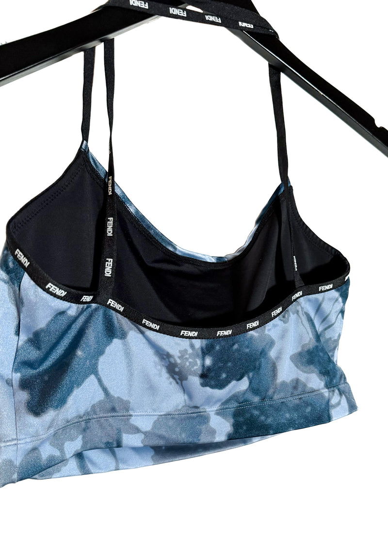 Top de sport Fendi Blue Shady Flowers