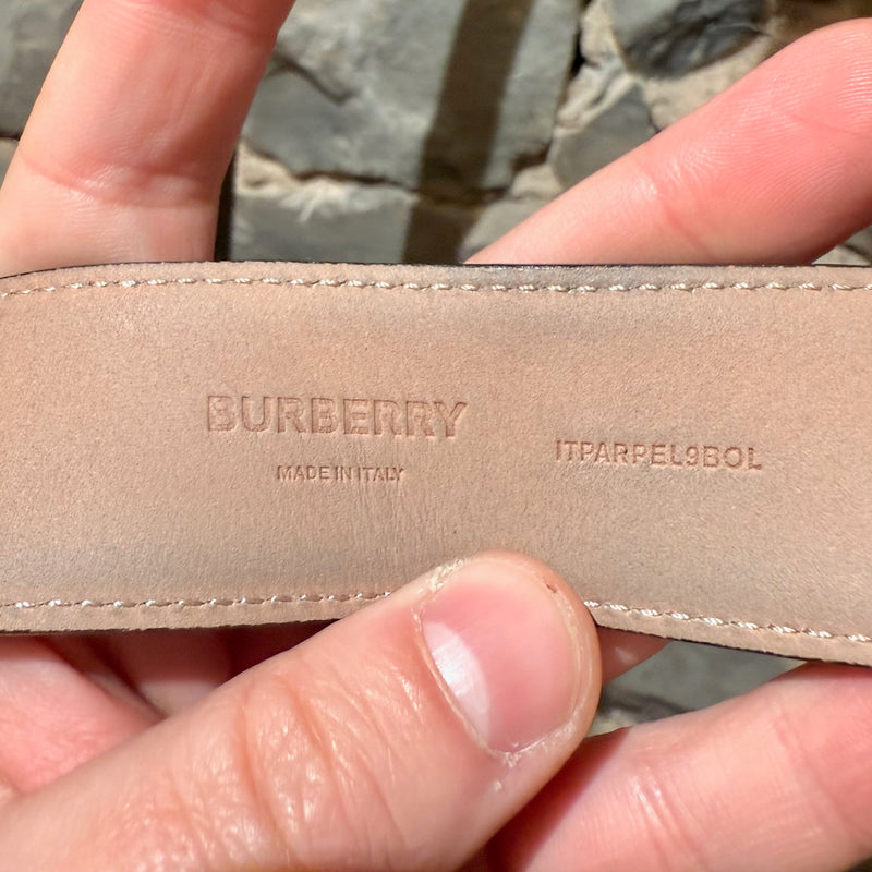 Burberry TB Brown Leather Logo 35mm Belt