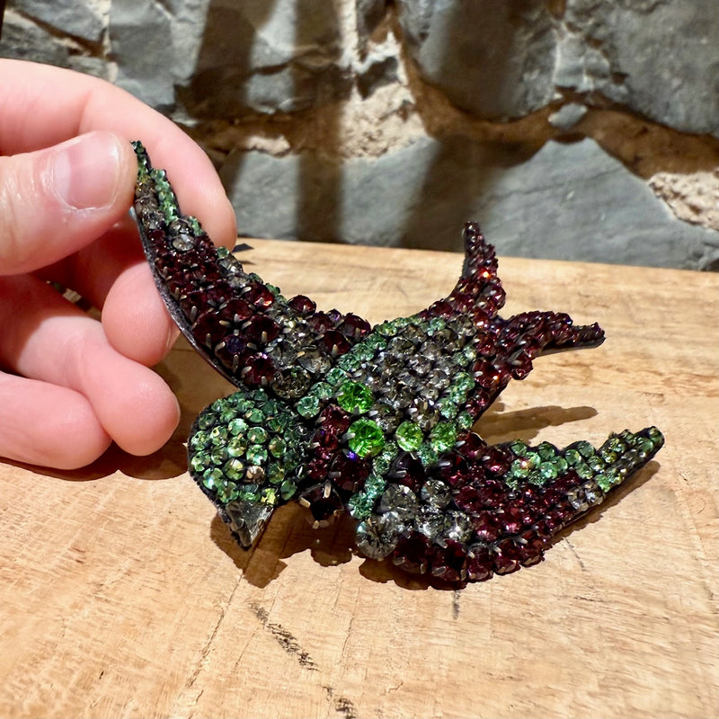 Gucci Crystal Embellished Bird Brooch