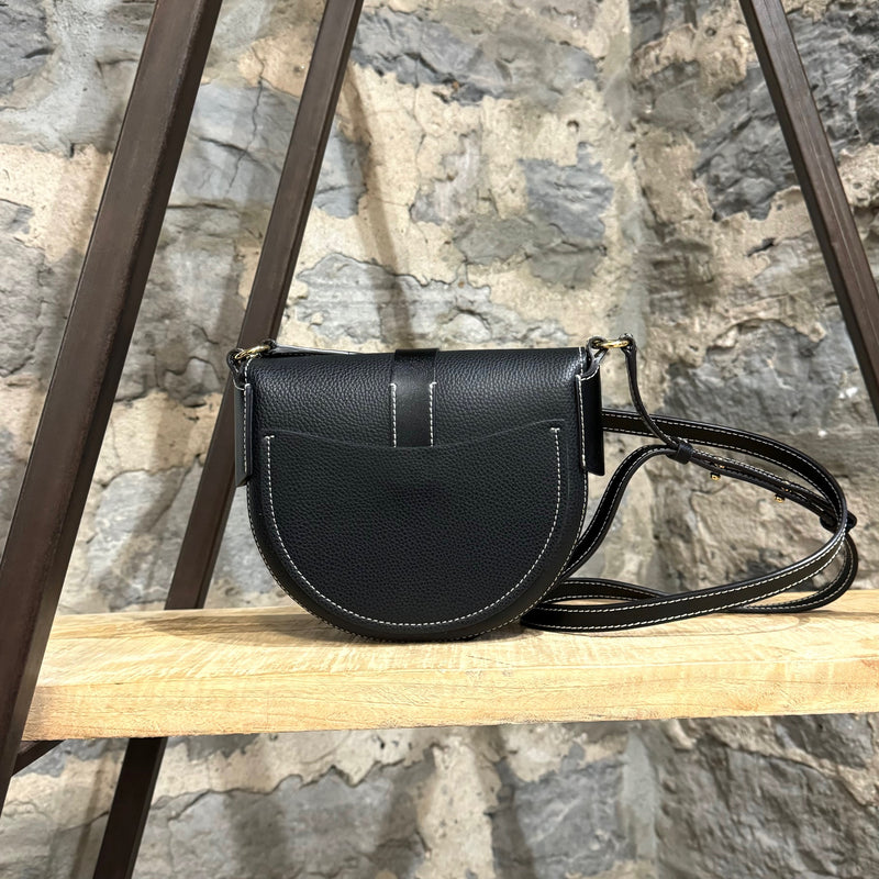 Chloé Black Leather Darryl Small Crossbody Saddle Bag