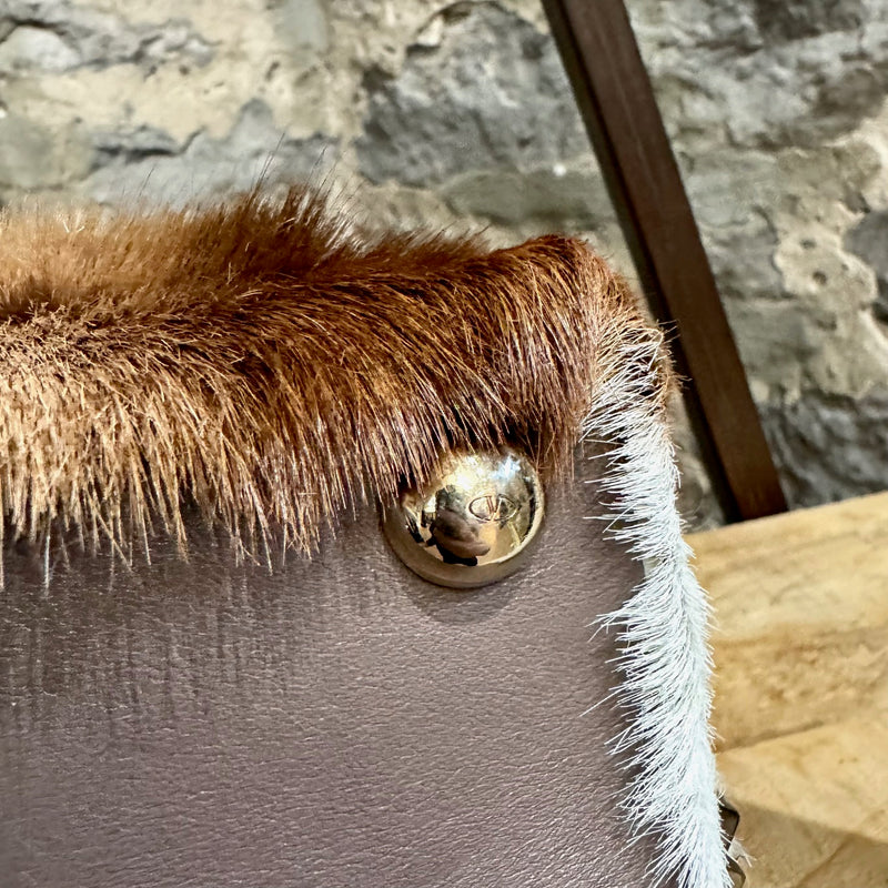 Valentino Antelope Fur Rockstud Dome Bag