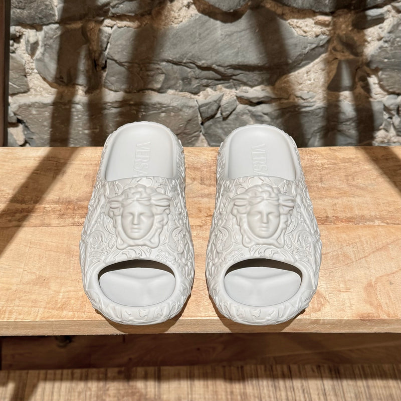 Versace Grey Barocco Medusa Dimension Pool Slides