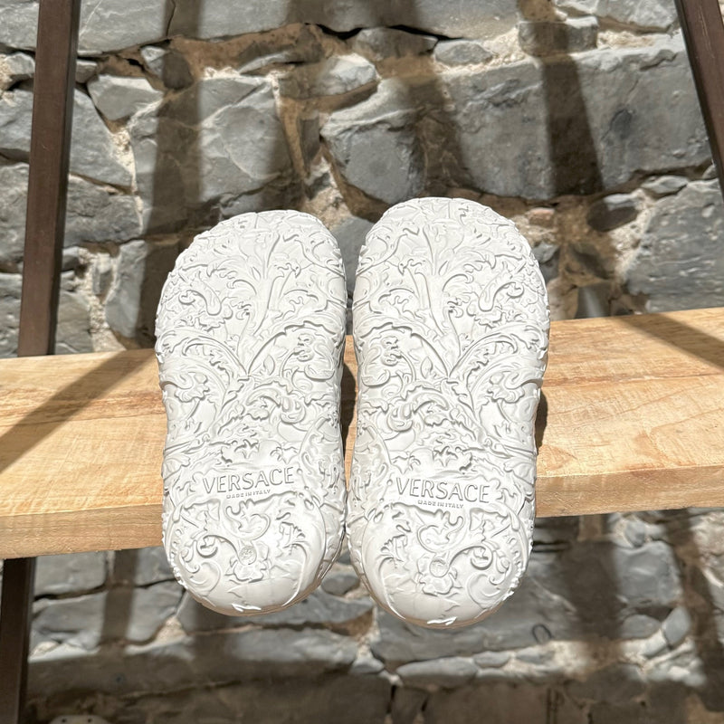 Versace Grey Barocco Medusa Dimension Pool Slides