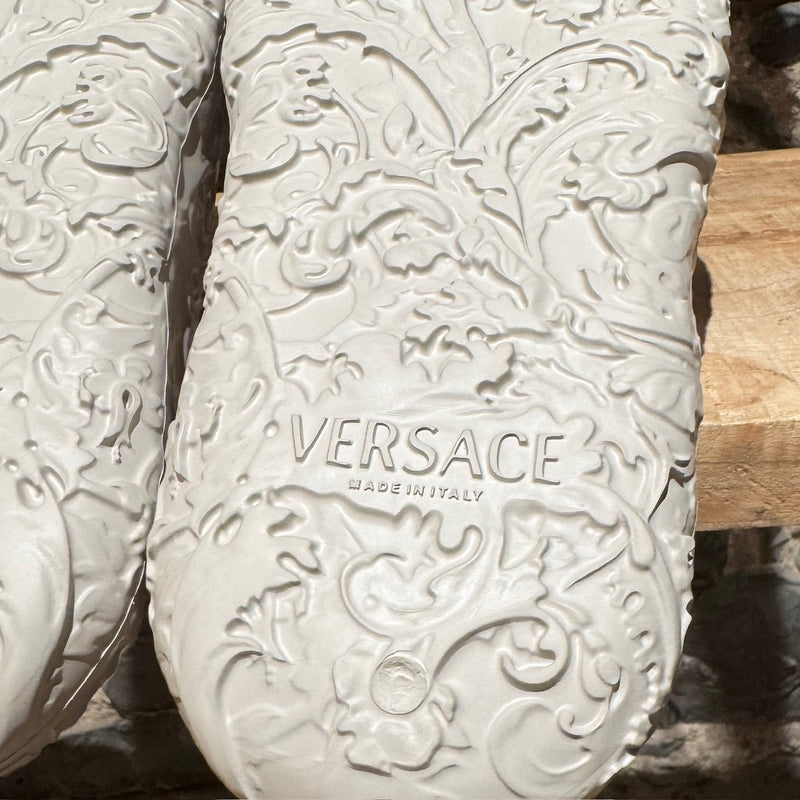 Versace Grey Barocco Medusa Dimension Pool Slides