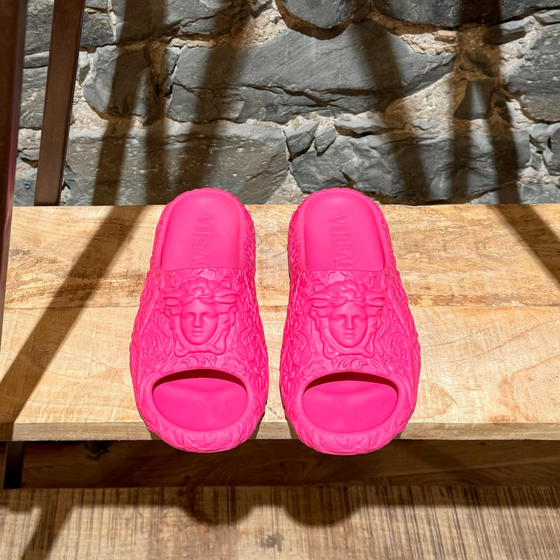 Versace Pink Barocco Medusa Dimension Pool Slides