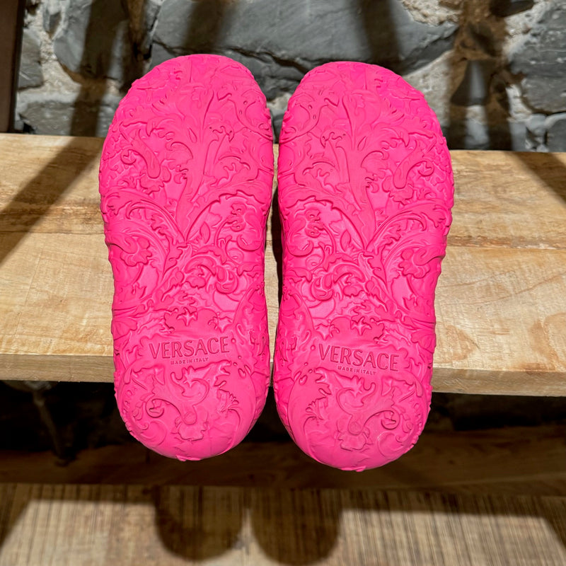 Versace Pink Barocco Medusa Dimension Pool Slides