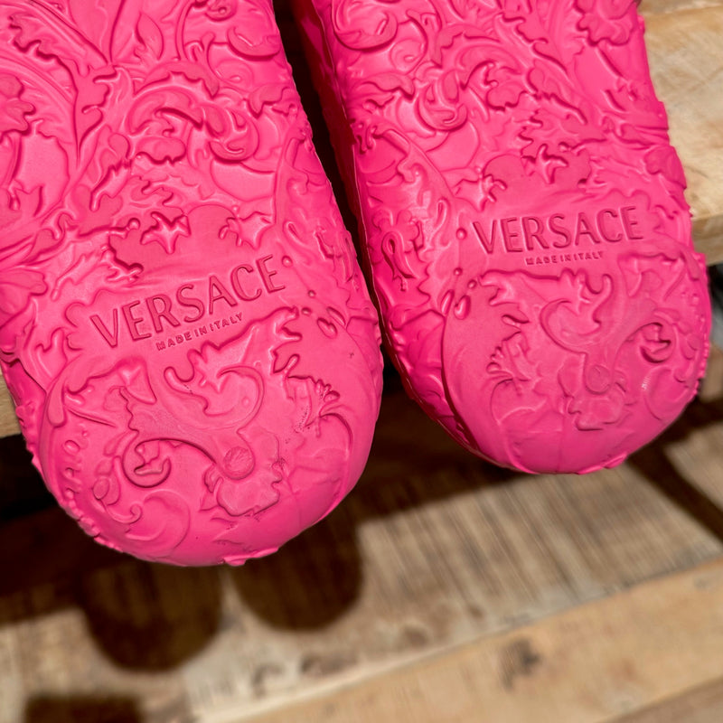 Versace Pink Barocco Medusa Dimension Pool Slides