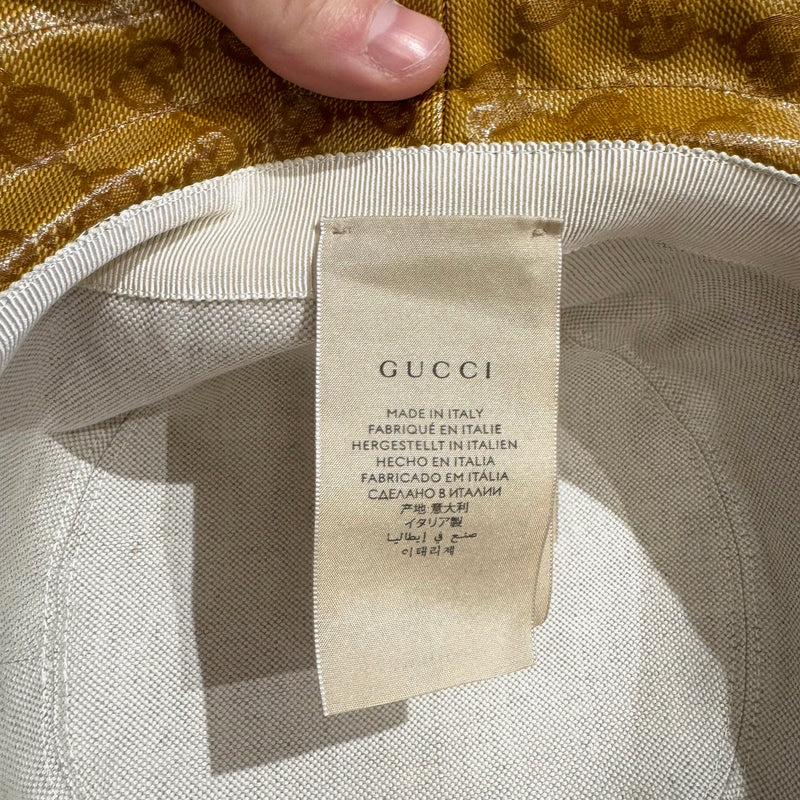 Gucci X Adidas Brown Logo GG Crystal Bucket Hat