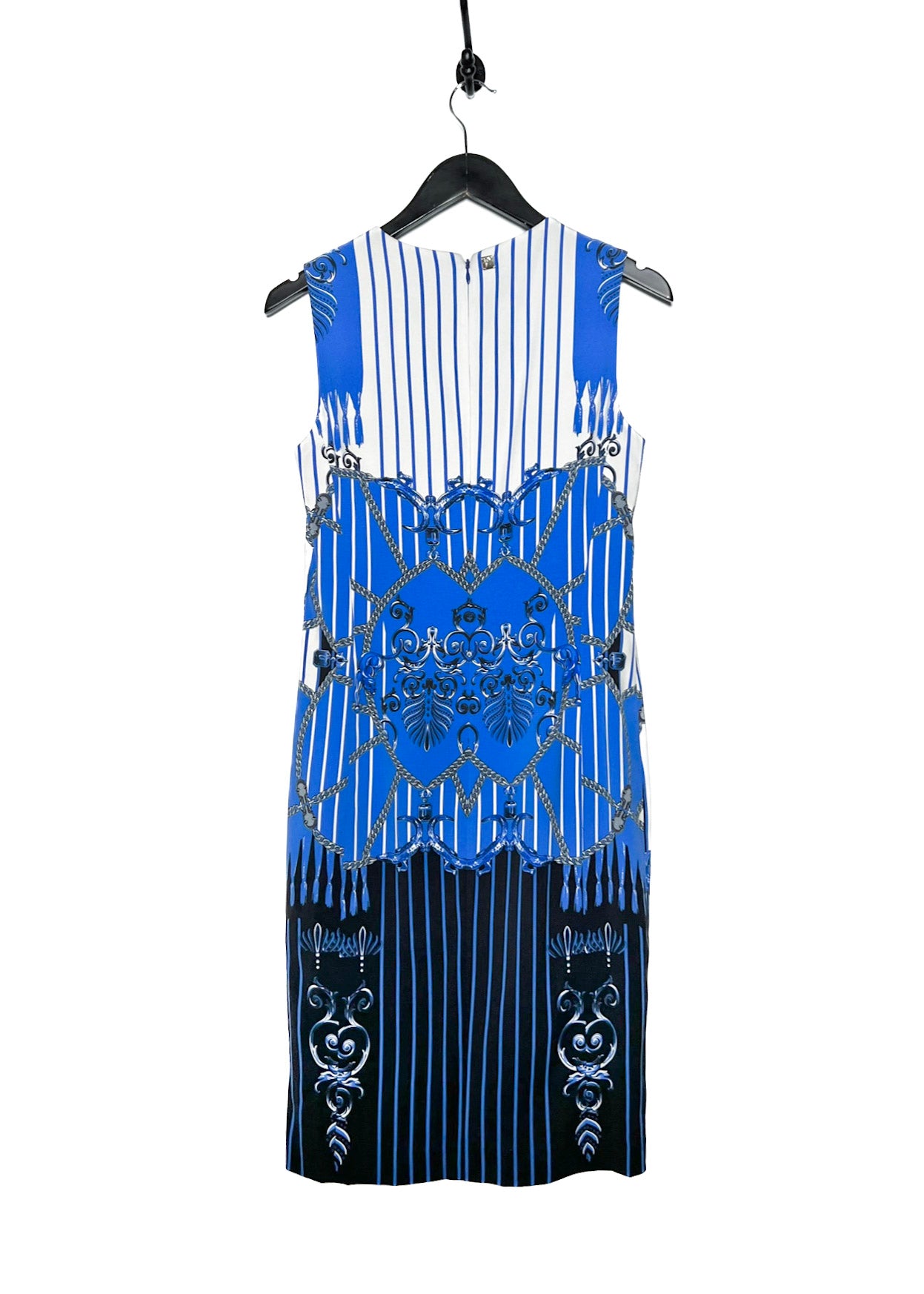 Versace Collection Cobalt Blue Printed Mini Dress – Boutique LUC.S