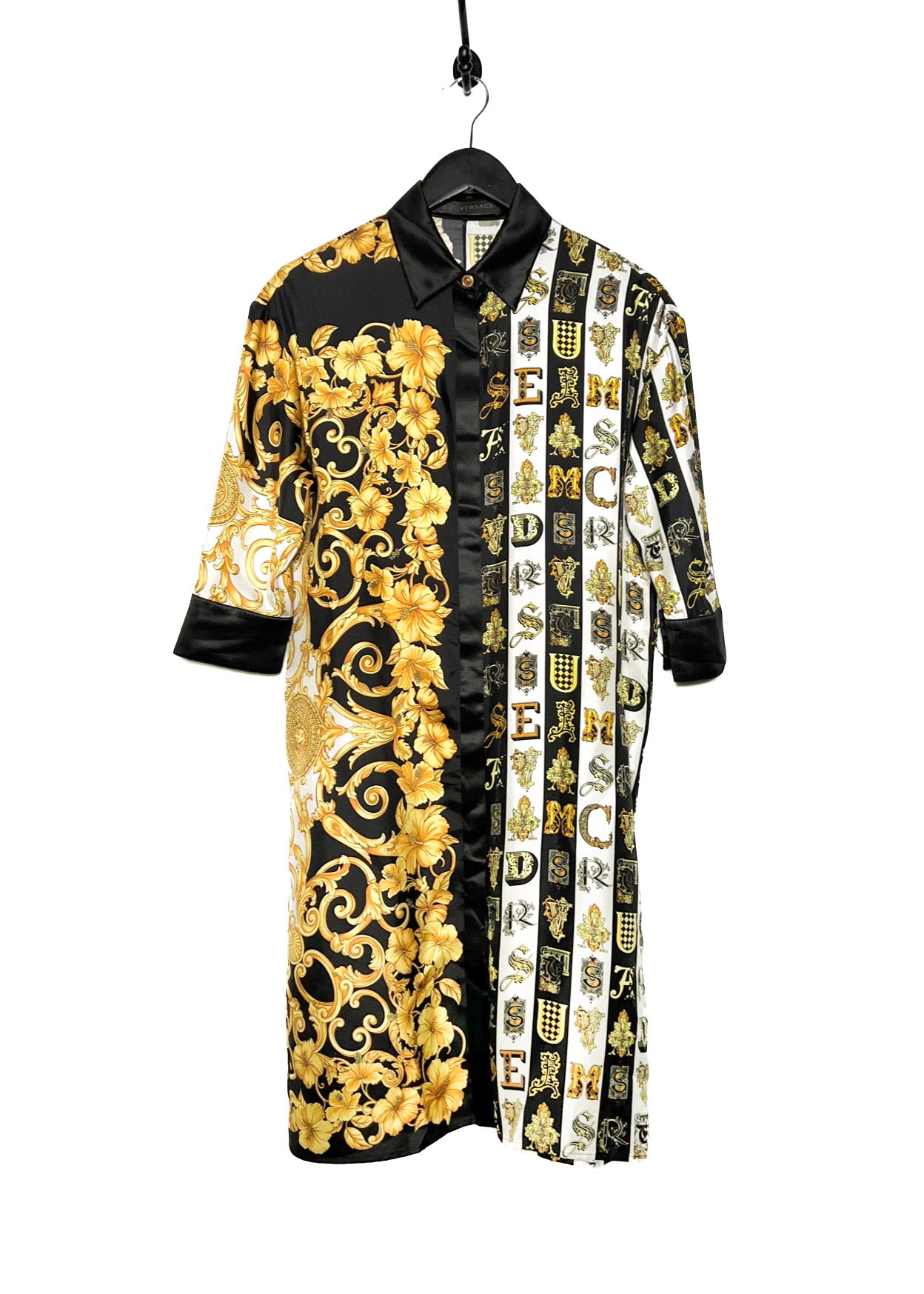 Versace Baroque Print Belted Silk Shirt Dress – Boutique LUC.S