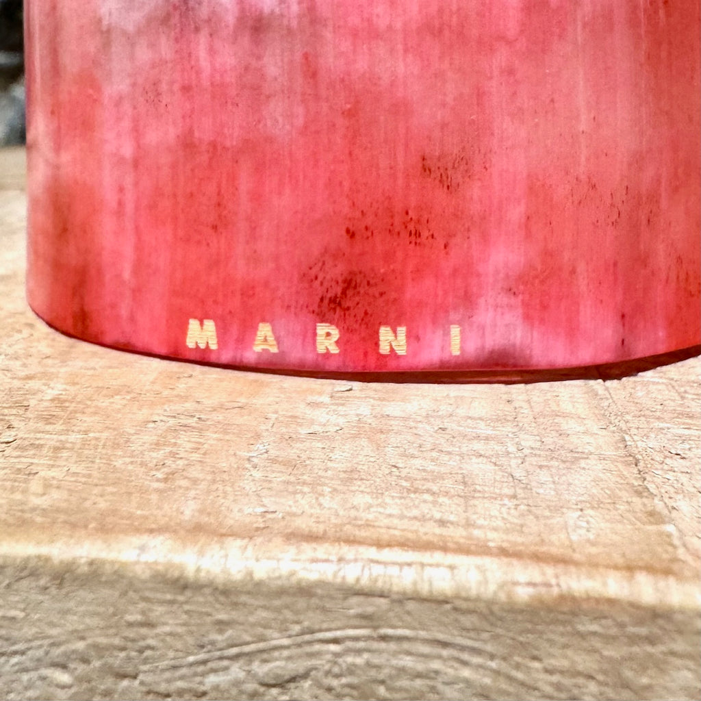Marni Pink White Horn Wide Bracelet