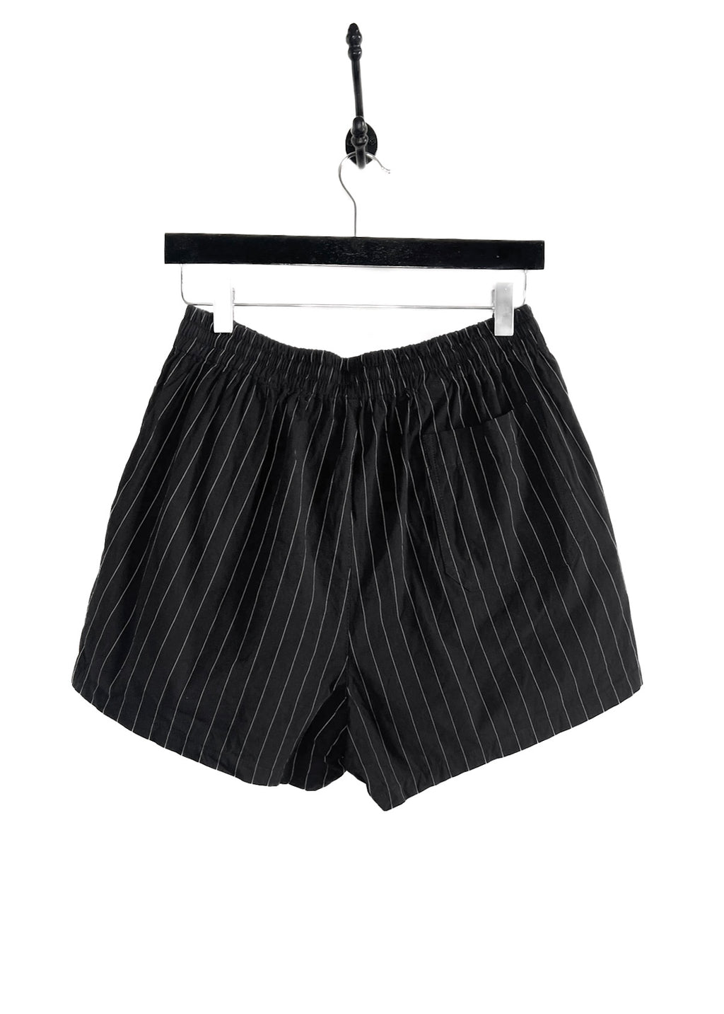 Dries Van Noten Black Pinstripe Cotton Shorts