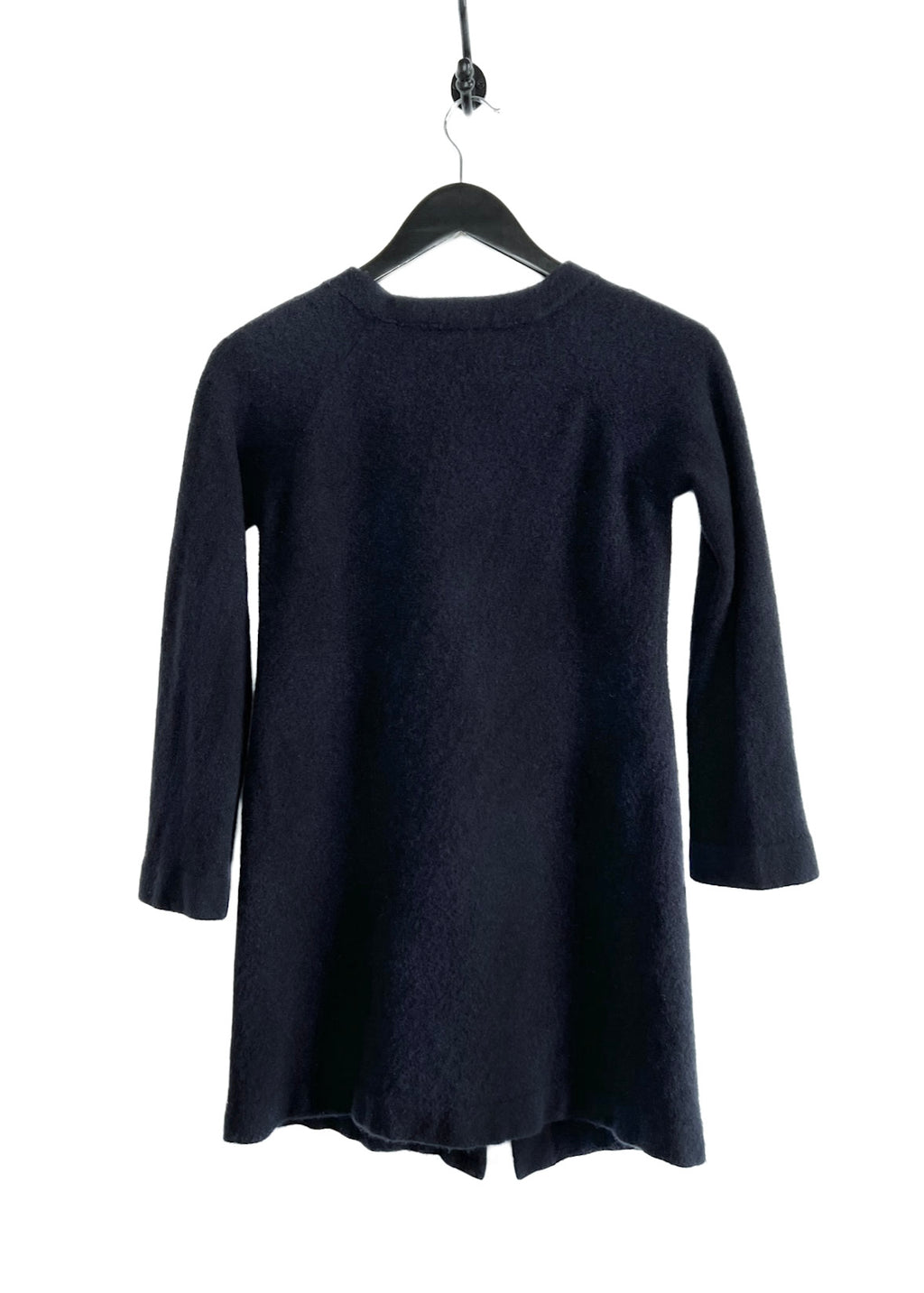 Chanel Navy Blue Cashmere CC Button Cardigan Sweater