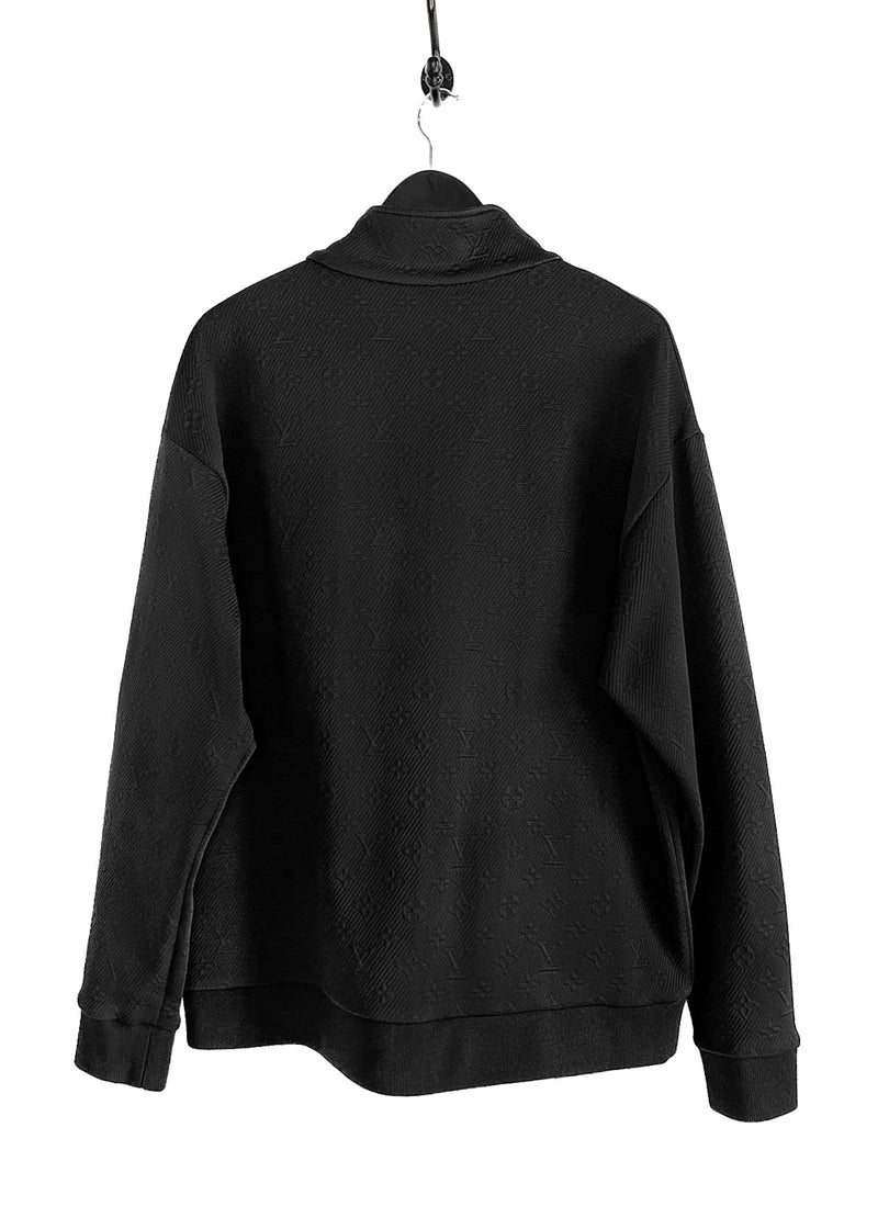 Louis Vuitton 2020 Black Monogram Jacquard Zip-up Track Jacket