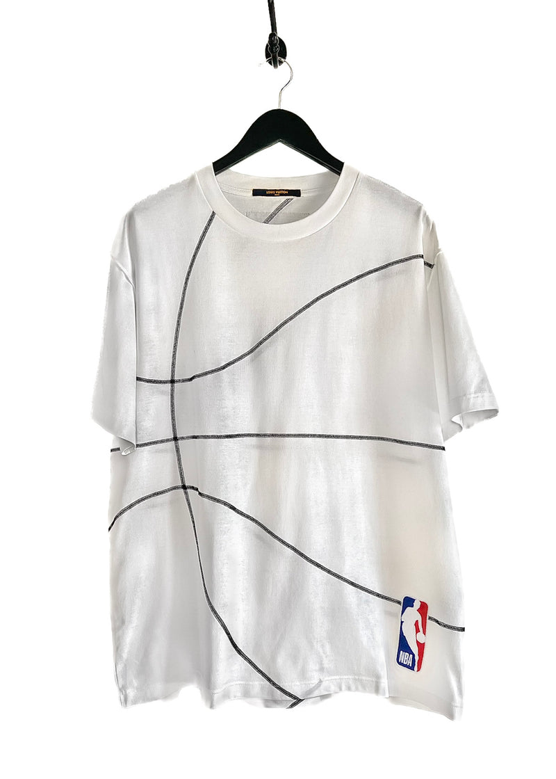 T-shirt blanc brodé Louis Vuitton NBA Basketball