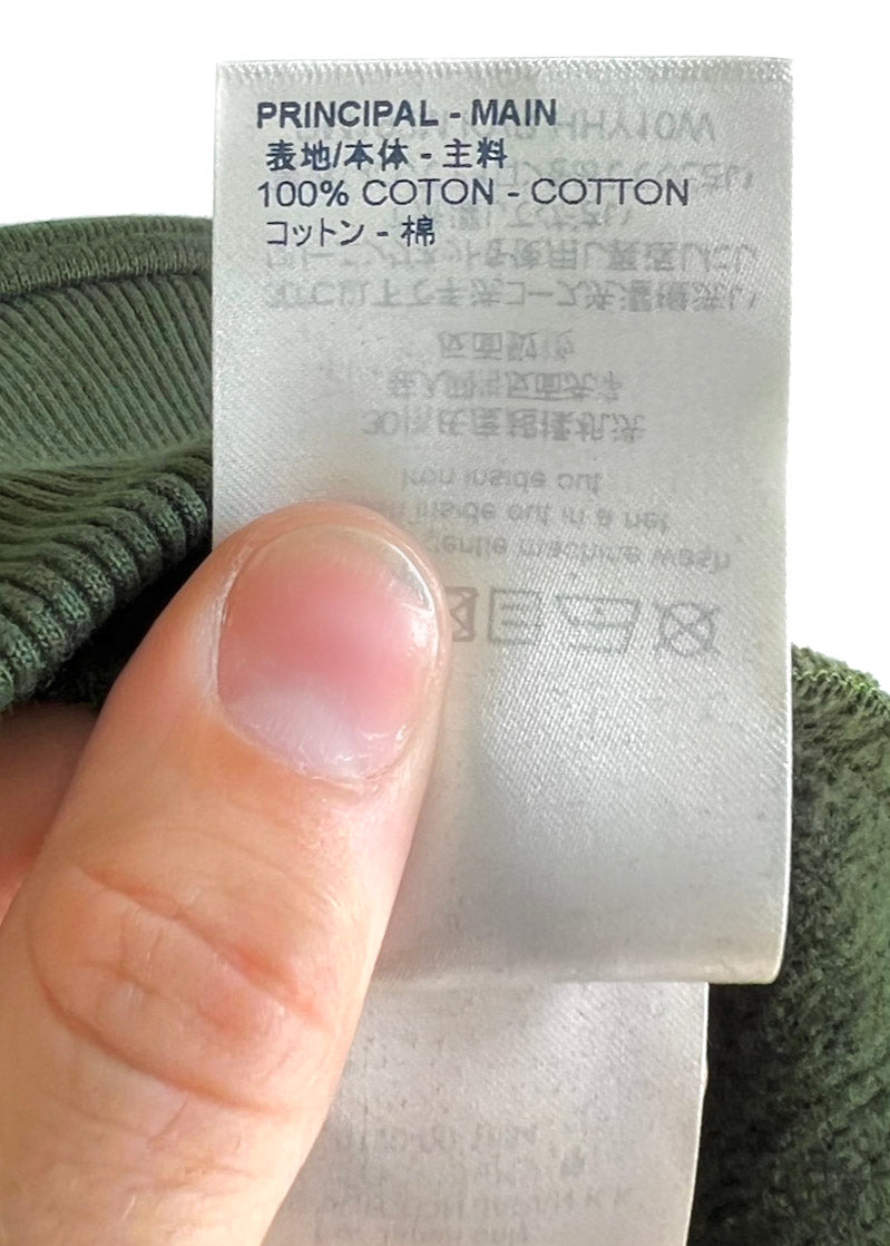Sweat à capuche demi-zip Louis Vuitton 2019 vert avec poche plaquée 3D