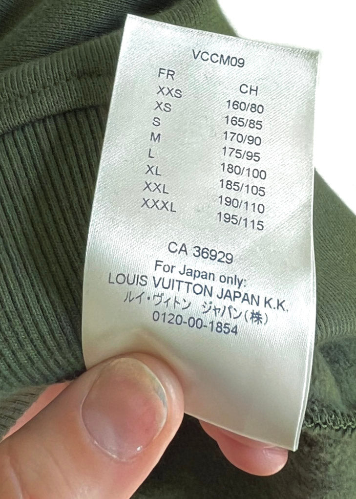 Louis Vuitton 2019 Green 3D Patched Pocket Half-zip Hoodie