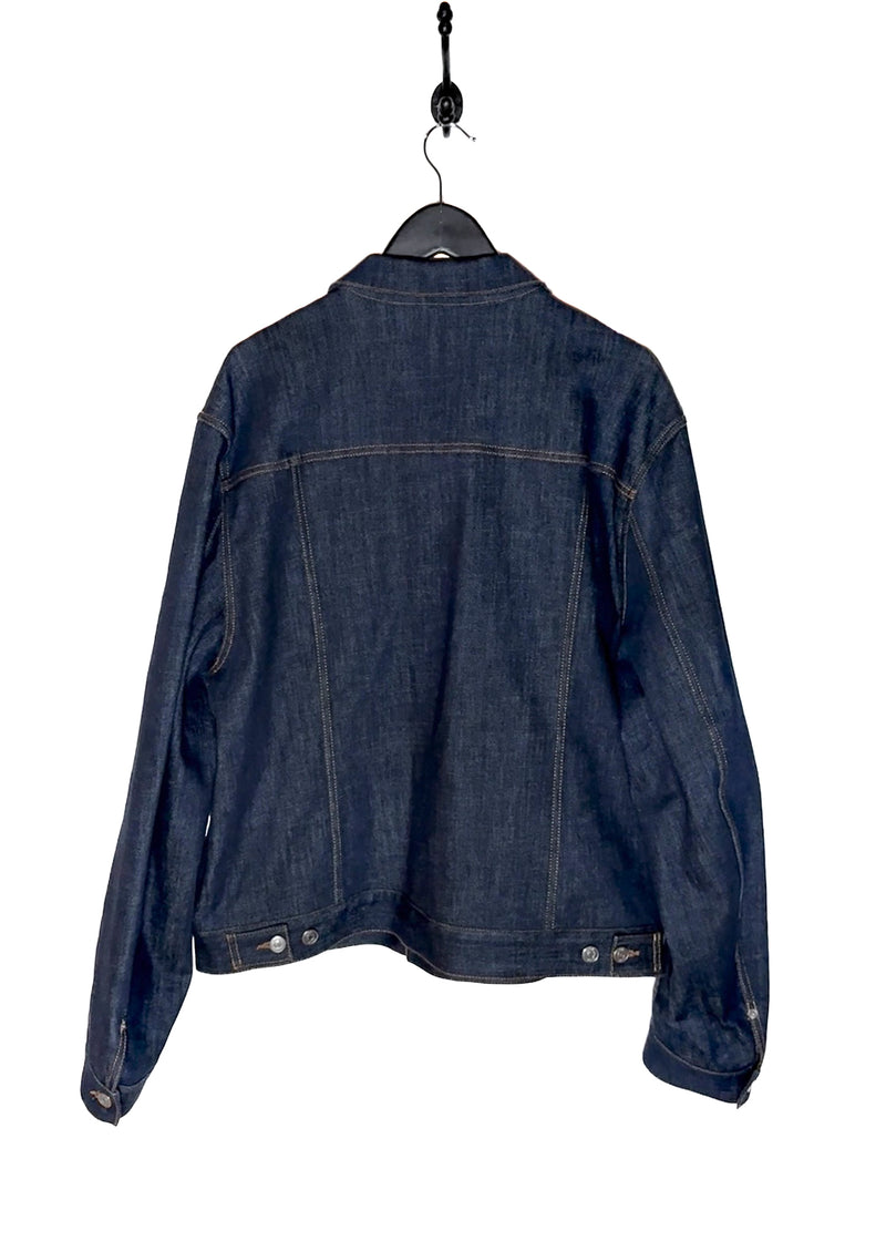 Dior Blue Oblique Lining Raw Denim Jacket