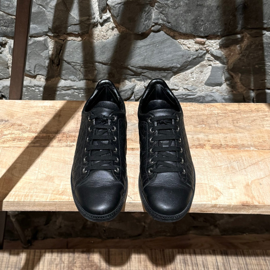 Gucci Black Microguccissima Low-top Sneakers