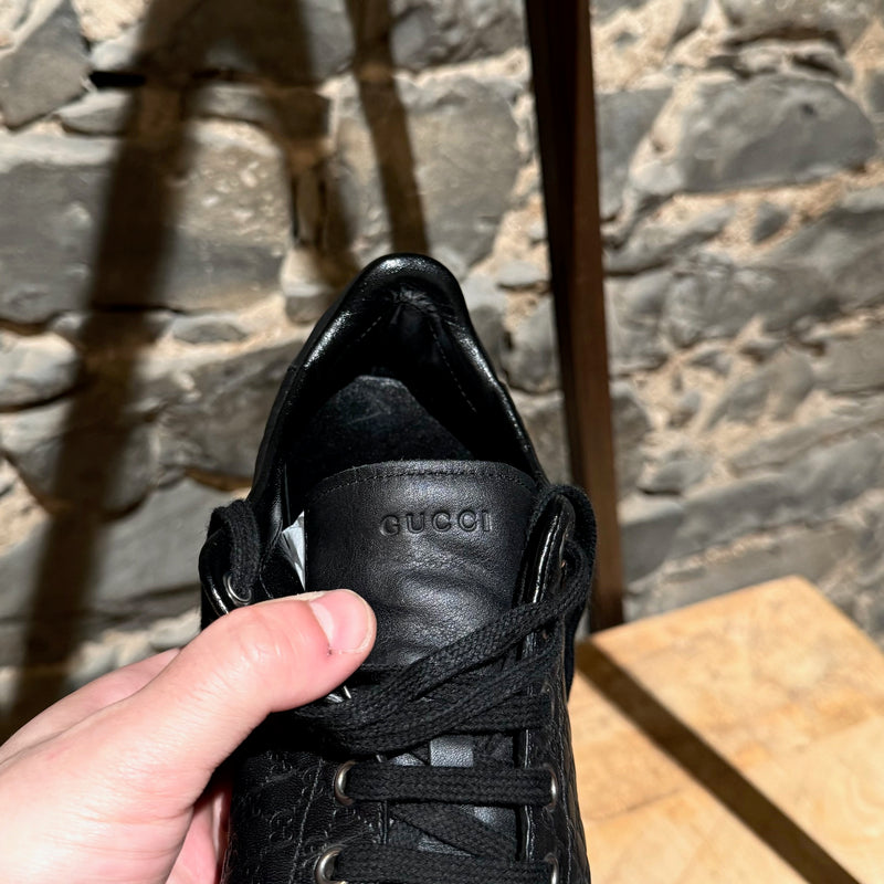 Gucci Black Microguccissima Low-top Sneakers