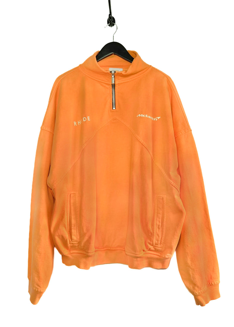 Rhude McLaren Trackside Embroidered Quarter Zip Sweatshirt
