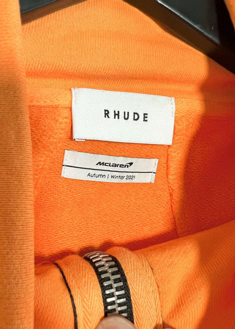 Sweat-shirt Rhude McLaren Trackside brodé sur le quart et zippé