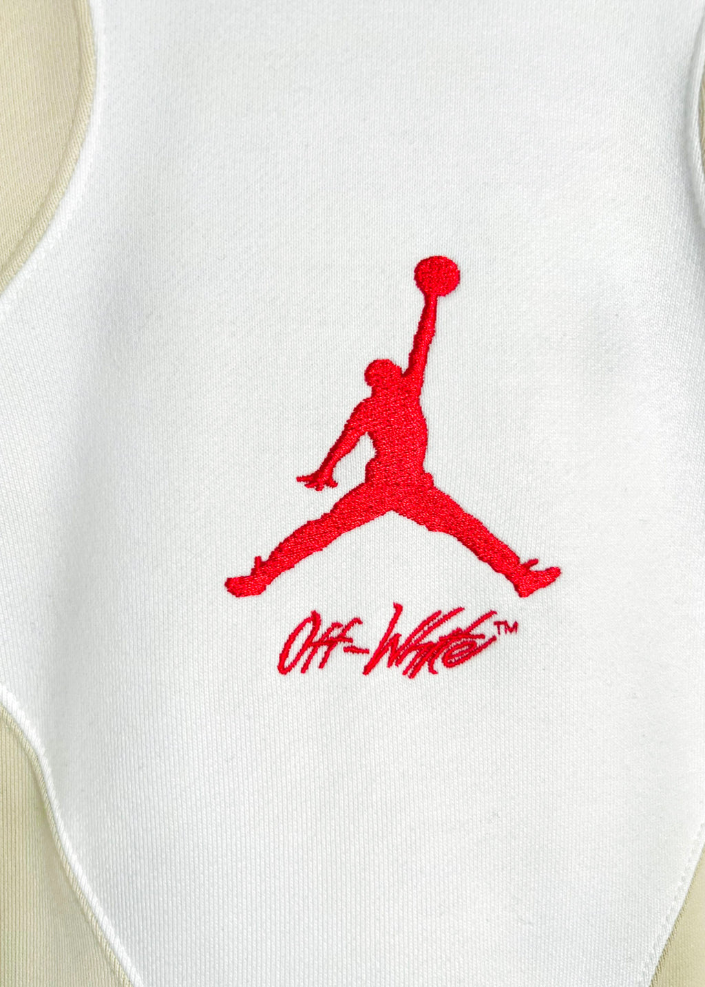 Off-white X Nike Jordan SS21 Red Logo Embroidered Hoodie