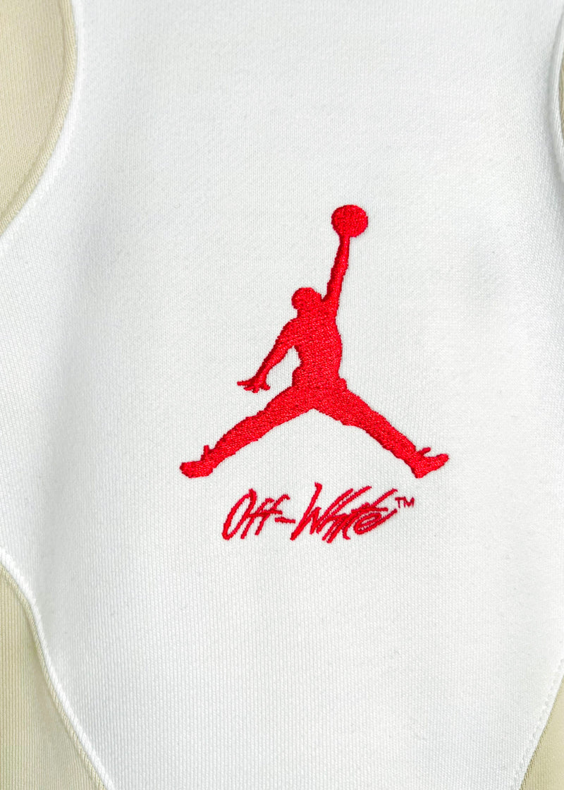 Sweat à capuche brodé avec logo rouge Off-White X Nike Jordan SS21