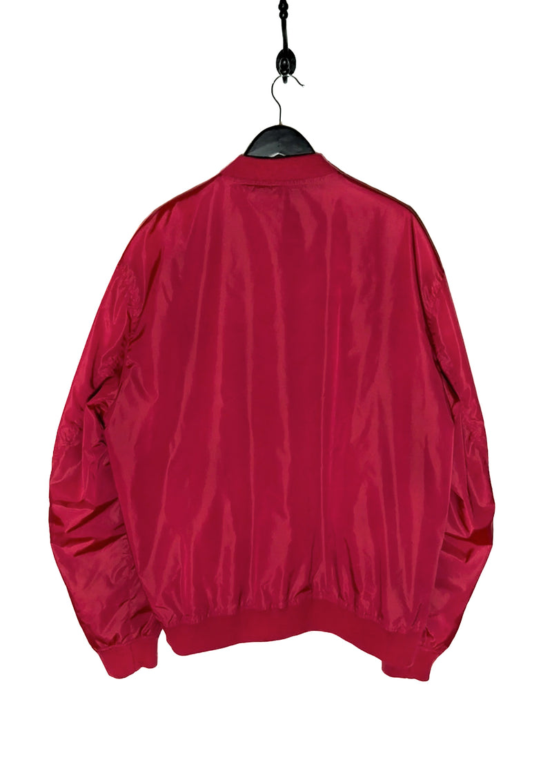 Gucci FW19 Red Monogram Reversible Nylon Bomber Jacket